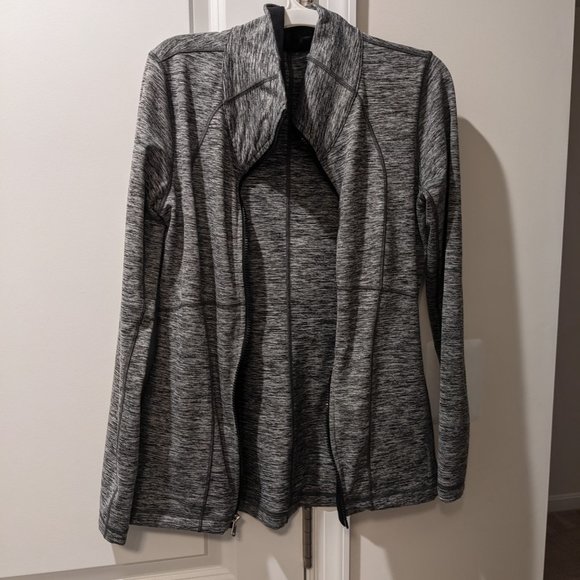 Reebok - grey space-dyed athletic zip up - size S - Picture 4 of 7